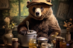 Mulewa_a_harmful_bear_as_beekeeper_with_beekeeber_hat_honey_jar_ec203c77-e5ff-45f0-a375-038cde4939fd