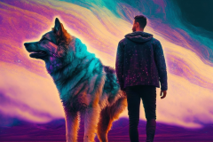 Mulewa_a_psychadelic_picture_of_a_man_on_a_walk_with_his_samoye_29a65ef6-034c-444b-9d80-a8df32262dc4