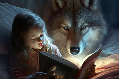 Mulewa_in_a_dreamworld_the_wolf_is_reading_a_good_night_story_o_d5747ed4-e47c-404d-88c6-123e8dd3a590